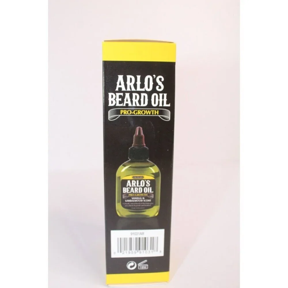 Arlo's Bear Oil Pro-Growth Sandalwood & Vanilla Scent & Castor Oil 2.5 fl oz NEW